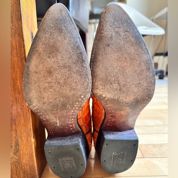 Genuine Caiman Alligator Skin Cowboy Western Boots Mens Size 10D - Picture 8 of 8